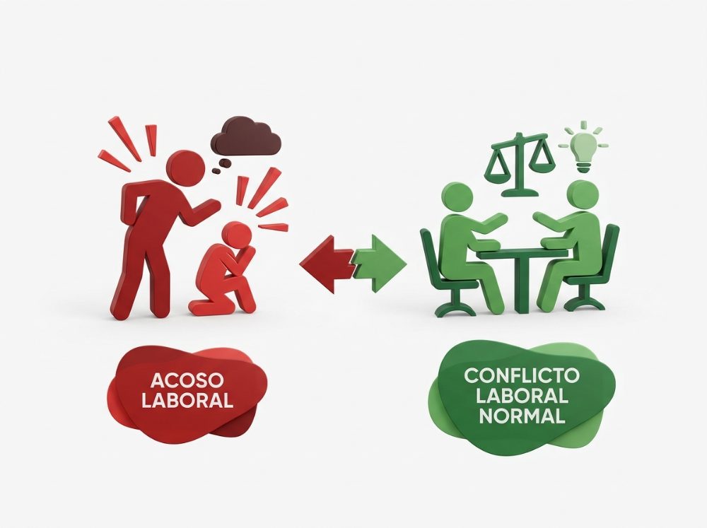 Acoso vs. conflicto laboral normal