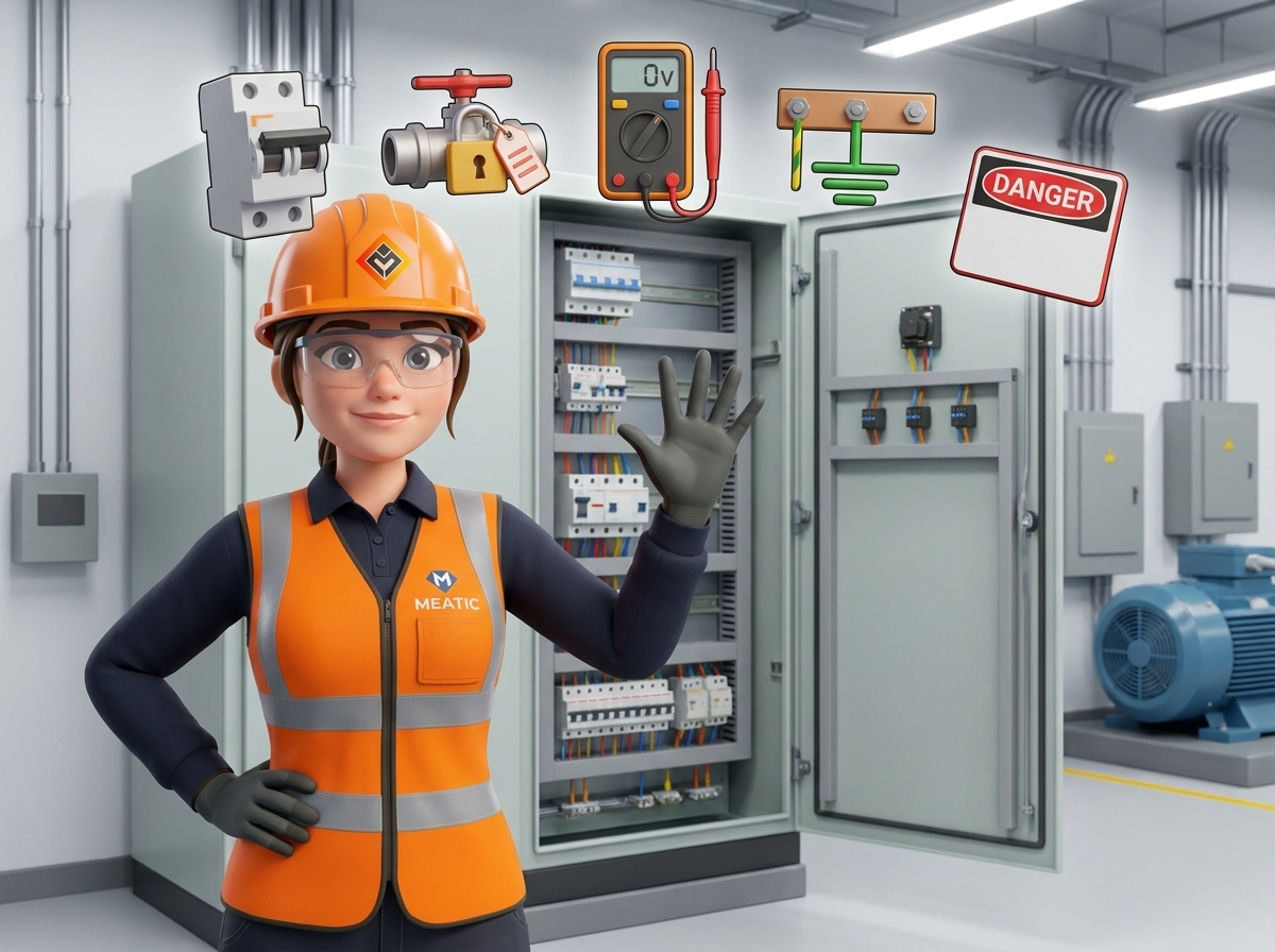 Las 5 reglas de oro (trabajo eléctrico sin tensión)