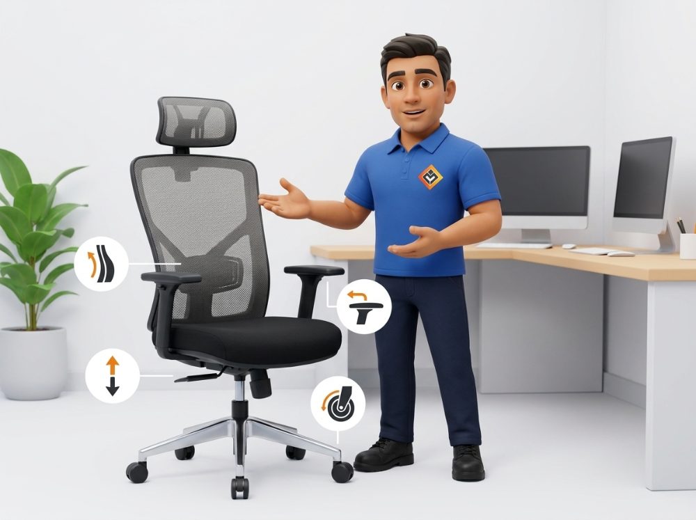 Ajuste de la silla: lumbar y altura