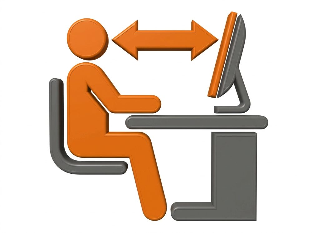 Distancia y altura del monitor