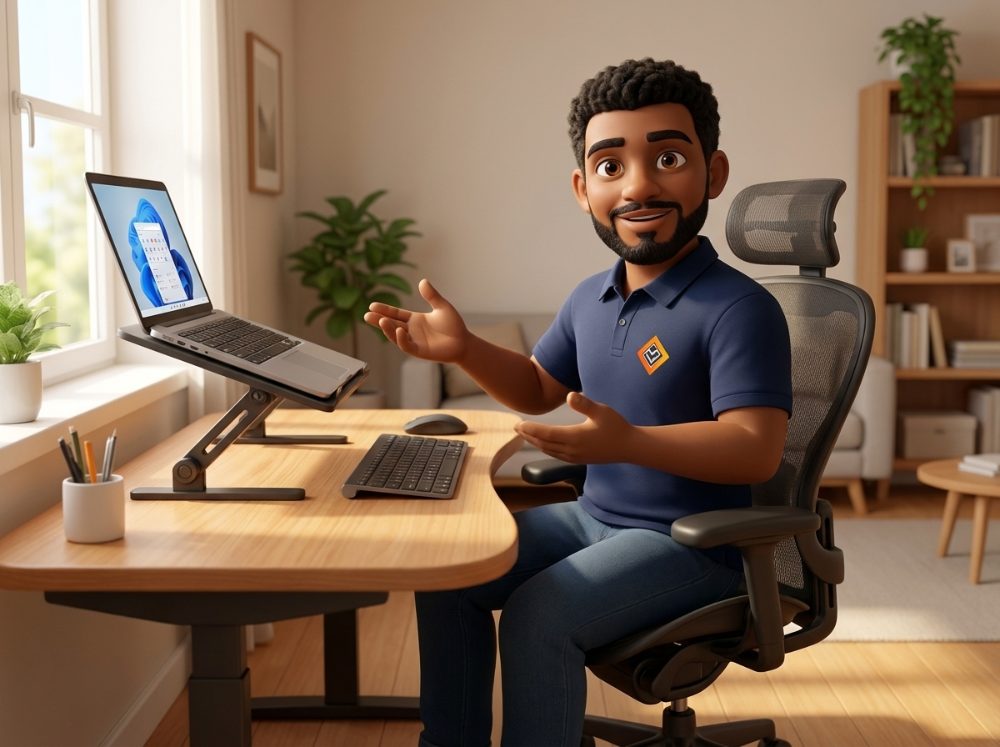 Puesto de teletrabajo correcto