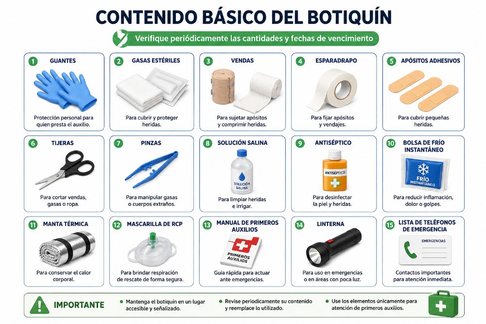 Guía rápida: contenido del botiquín